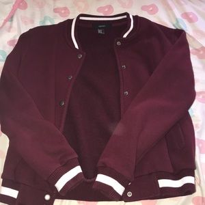 Maroon Button Up Jacket